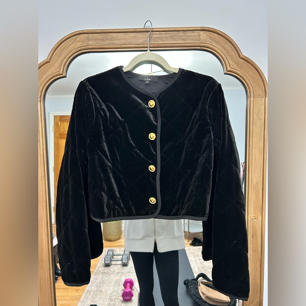 Lulus Black Blazer Velvet Suit Jacket